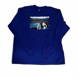 Elton John Blue Graphic Long Sleeve Shirt